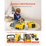 Motor Toy Kids Mechanic Car Repair Set med aftagelige dele gul