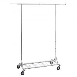 Clothes Rack with Wheels Heavy Duty Clothing Garment Rack with Hanging Rod