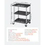 3-Shelf Utility Cart 300 lbs 27,6 x 18,1-tommer servicevogn med