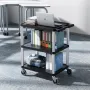 3-Shelf Utility Cart 300 lbs 27,6 x 18,1-tommer servicevogn med