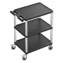 3-Shelf Utility Cart 300 lbs 27,6 x 18,1-tommer servicevogn med