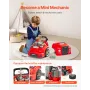 Motor Toy Kids Mechanic Car Repair Set med aftagelige dele rød