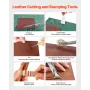 Leather Working Tools Kit, 72 PCS Leather Craft Tools with Portable Leather Storage Bag, Engraving Punching Sewing Stamping Sand