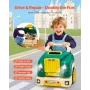 Motor Toy Kids Mechanic Car Repair Set med aftagelige dele grøn