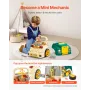 Engine Toy, 60 Pieces, Kids Mechanic Car Repair Set with Removable Parts, Lights and Sounds, Steering Wheel and Horn, Kids Mecha