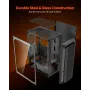 PC Gaming Case, Mid-Tower, Computer Case with High-Airflow Tempered Glass Panel, Dust Filter, 4 x 120 mm ARGB Fans, Easy Cable M