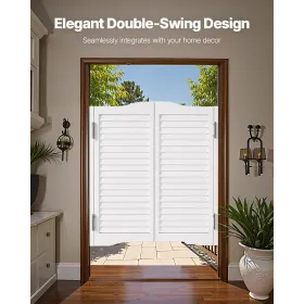 Swinging Cafe Doors 81.3x91.4 cm fyrretræ hvid med hængsler og hardware