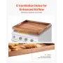  Noodle Board Stove Cover, Stove Top Cover Board for Gas Burner & Electric Stove, Acacia Wood Cutting Board with Built-in H