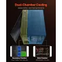 Mid-Tower ATX PC Case Dual Chamber Gaming Computer Case No Fan