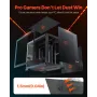 Mid-Tower ATX PC Case Dual Chamber Gaming Computer Case No Fan