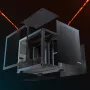 Mid-Tower PC Case, Dual Chamber, Gaming Computer Case with Tempered Glass Panels, Magnetic Dust Filter, Cable Management, for GP