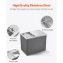 Drop in Ice Chest, 18"L x 12"W x 15"H (455 x 305 x 385 mm) Stainless Steel Drop in Cooler, 27.1L Commercial Ice Bin with Sliding