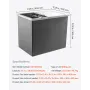 Drop in Ice Chest, 18"L x 12"W x 15"H (455 x 305 x 385 mm) Stainless Steel Drop in Cooler, 27.1L Commercial Ice Bin with Sliding