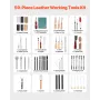 Læderarbejdsværktøj Kit 59 PCS Gravering af