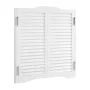 Swinging Cafe Doors, Arched Top Interior Saloon Doors 91.4 x 91.4 cm, Double Action Made of Pine Wood, with Hinges & Hardware, E