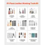 Læderarbejdsværktøj Kit 61 PCS Gravering af