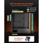 PC Gaming Case Mid-Tower Computer Case 4 X 120 MM-fans til