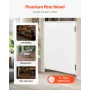 Swinging Cafe Doors, Single Indoor Saloon Doors 81.3 x 106.7 cm, Square Design Made of Pine Wood, with Hinges & Hardware Kit, Ea