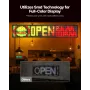 Programmable LED Sign, P10 Full Color Flexible Digital Scrolling Panel, DIY Custom Text Pattern GIF Display Board, Bluetooth APP
