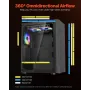 PC Gaming Case, Mid-Tower, Computer Case with High-Airflow Tempered Glass Panel, Dust Filter, 3 x 120 mm ARGB Fans, Easy Cable M