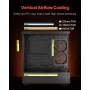 PC Gaming Case, Mid-Tower, Computer Case with High-Airflow Tempered Glass Panel, Dust Filter, 6 x 120 mm PWM ARGB Fans, Easy Cab