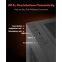 Mid-Tower ATX PC Gaming Case Computer Computer med 6 x 120 mm