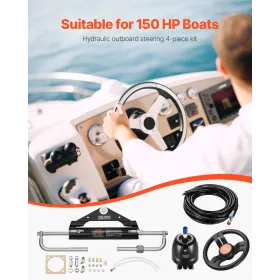 150 hk hydraulik påhængsmotor styringssæt Marine Boat Hydraulic Steering Kit