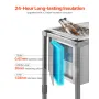 28L Rolling Ice Chest Cooler Cart Outdoor Stand Up Ice Bin on