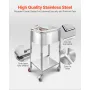 28L Rolling Ice Chest Cooler Cart Outdoor Stand Up Ice Bin on