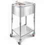 28L Rolling Ice Chest Cooler Cart Outdoor Stand Up Ice Bin on