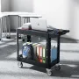 2-Shelf Utility Cart 550 lbs 31,3 x 17,7-tommer servicevogn med