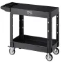 2-Shelf Utility Cart 550 lbs 31,3 x 17,7-tommer servicevogn med