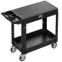 2-Shelf Utility Cart 550 lbs 31,3 x 17,7-tommer servicevogn med