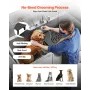 304 Stainless Steel Dog Washing Station, 154.9 cm Pet Grooming Tub with Non-Slip Low-Slope Ramp, Storage Drawer, Hot & Cold Fauc