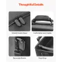 PS5 Carrying Case, Travel Bag for Playstation 5 Shockproof EVA, Soft Interior Lining & Padded Dividers for Extra Protection, Spa