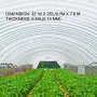 Greenhouse Film 32 x 25 ft, Greenhouse Polyethylene Film 6 Mil Thickness, Greenhouse Plastic Greenhouse Clear Plastic Film UV Re