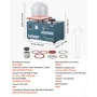 Vakuuminvesteringsstøbningsmaskine 290W Power 3CFM Pump Bell