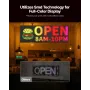 Programmable LED Sign, P10 Full Color Flexible Digital Scrolling Panel, DIY Custom Text Pattern GIF Display Board, Bluetooth APP