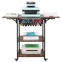 Heat Press Tabel 3Tier Movabel Varmepress Stand Foldbar med hjul brun