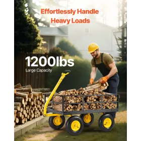 Stålhavevogn 1200lb kapacitet Hård