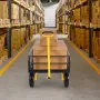 1200 Lbs Steel Garden Cart, Heavy Duty Pullable Garden Wagon Yard Cart, 2 in 1 Outdoor Metal Utility Wagon Yard Trailer with 13"