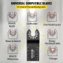 100PCS Oscillating Saw Blades, Quick Release Multitool Blades Kit, HCS Tool Blades for Wood Plastic, Compatible with Dewalt Drem