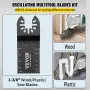 100 stk. Oscillerende savklinger, hurtigudgivelse Multitool