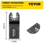 100 stk. Oscillerende savklinger, hurtigudgivelse Multitool