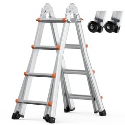 Telescoping Ladder A Frame 15 FT Extension Multi-Function for Homework