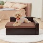 Pet Sofa, Dog Couch for Medium-Sized Dogs and Cats, Soft Leather Dog Sofa Bed, 110 lbs Loading Cat Sofa, Black
