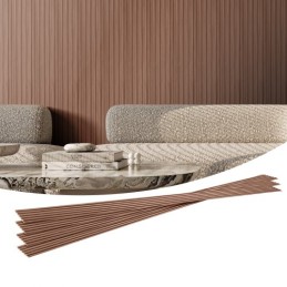 Wood Slat Acoustic Panels 8 PCS 96 x 6 inch WPC for Modern Wall Grey Oak