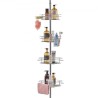 42" to 114" High Shower Corner Caddy Tension Pole Rust-Proof Tension Pole