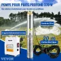 Dyb brønd nedsænket pumpe, 370W 230V/50Hz, 110L/min 44 m hoved