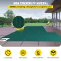 Inground Pool Safety Cover, 18 ft x 34 ft Rectangular Winter Pool Cover with Left Step, Triple Stitched, High Strength Mesh PP M
